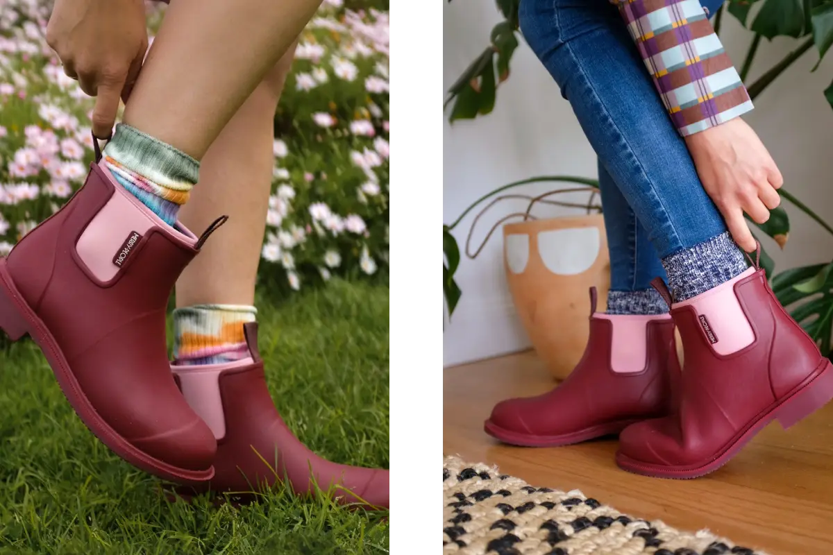 Burgundy rain boots new arrivals