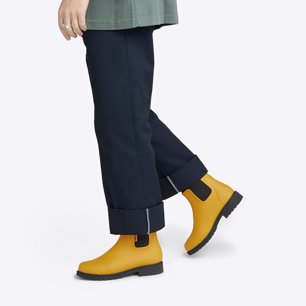 Bobbi Rain Boot // Mustard Yellow & Black