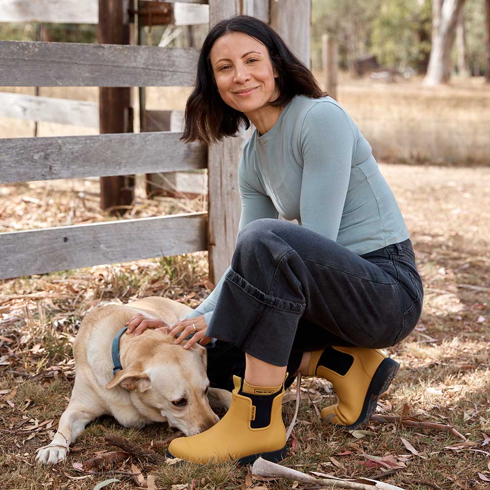 Bobbi Rain Boot // Mustard Yellow & Black