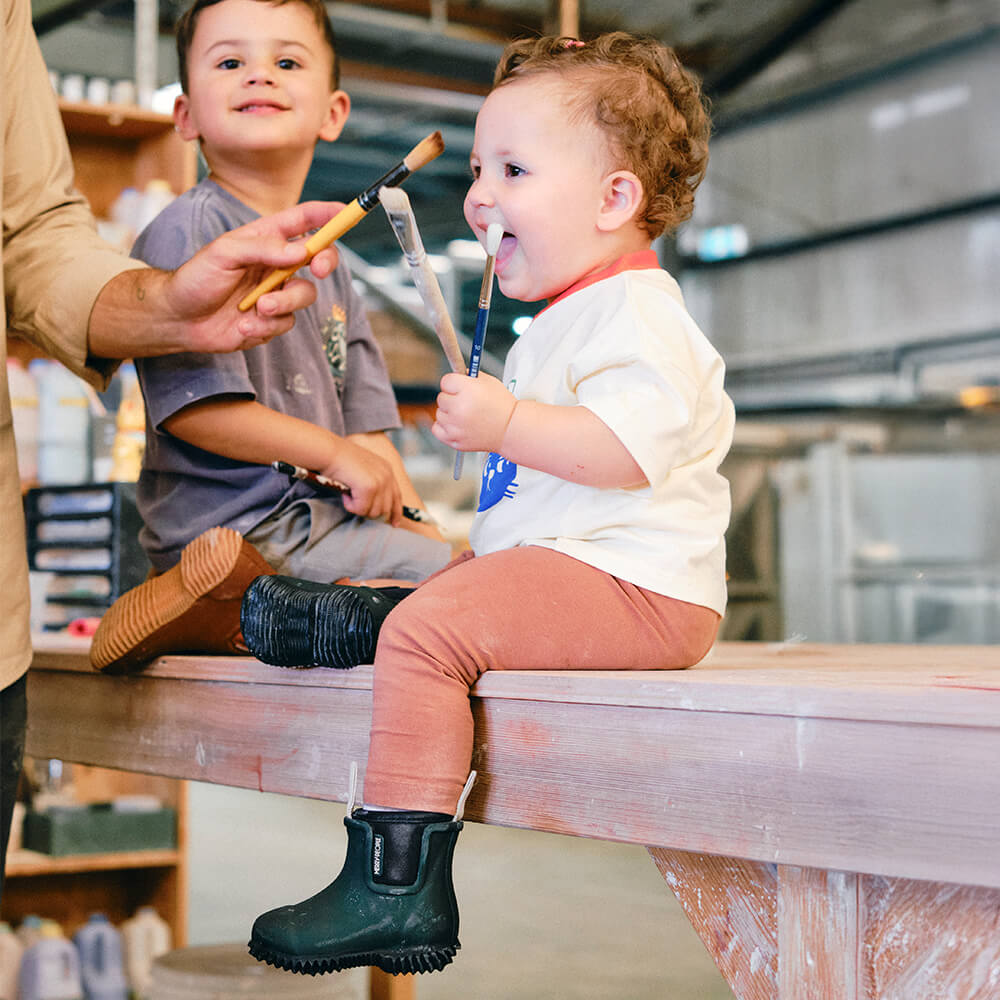 Bobbi Kids Rain Boot // Forest Green