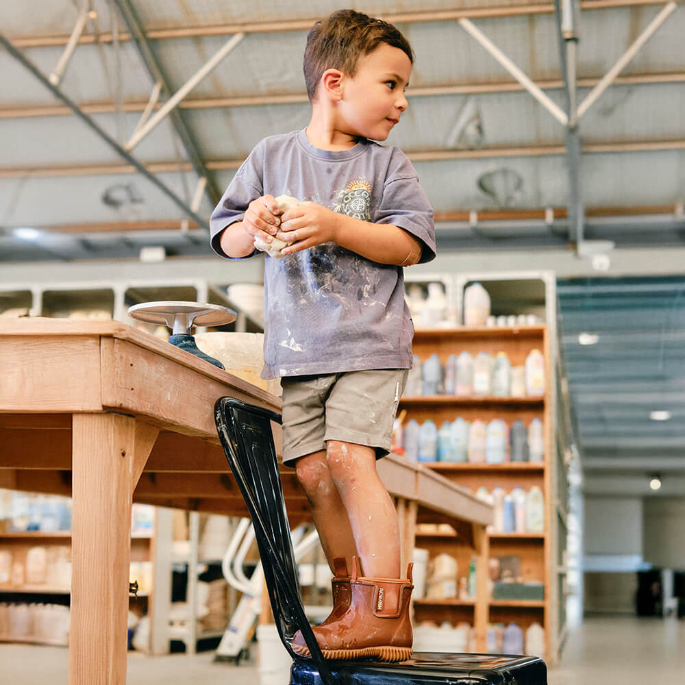 Bobbi Kids Rain Boot // Rust