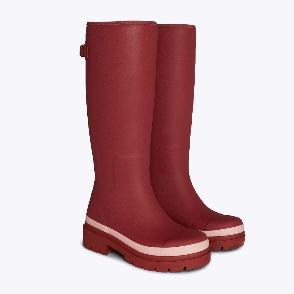 Fergie Tall Rain Boot // Beetroot Red