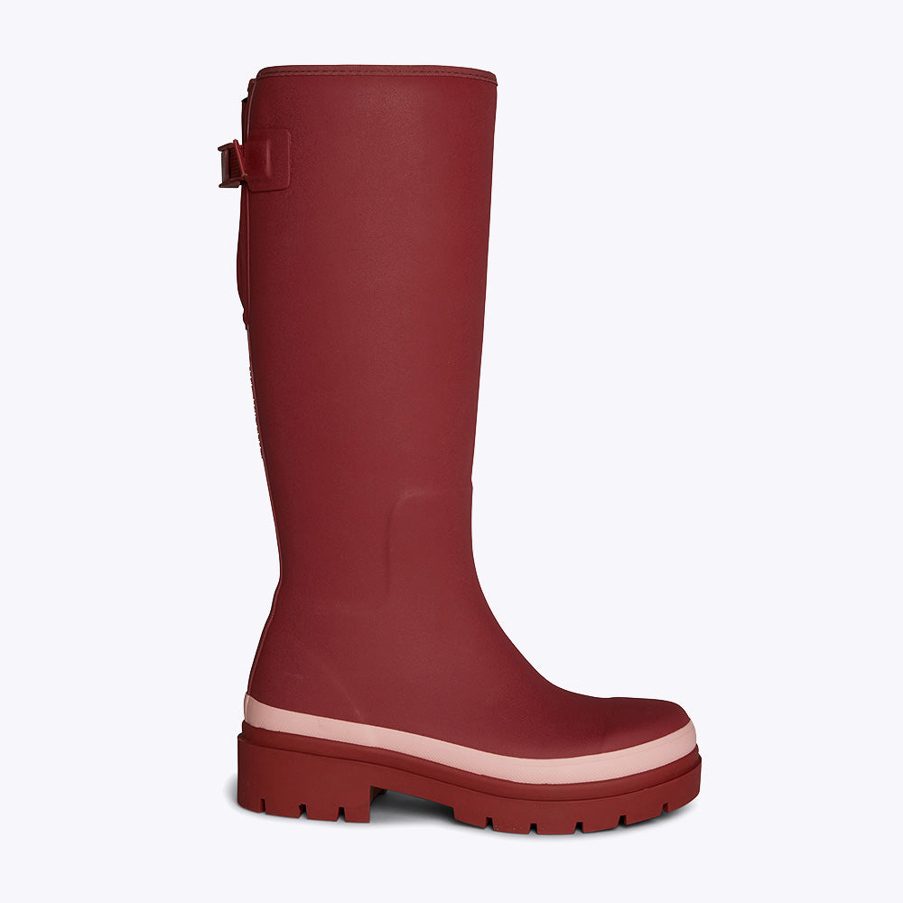 Fergie Tall Rain Boot // Beetroot Red