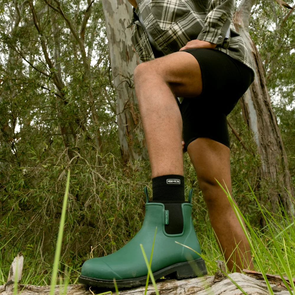 Bobbi Rain Boot // Alpine Green & Black