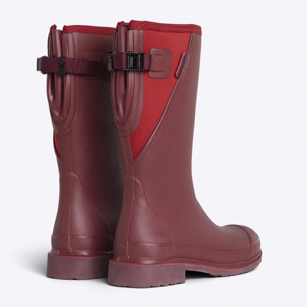 Darcy Mid Calf Rainboot // Beetroot & Red