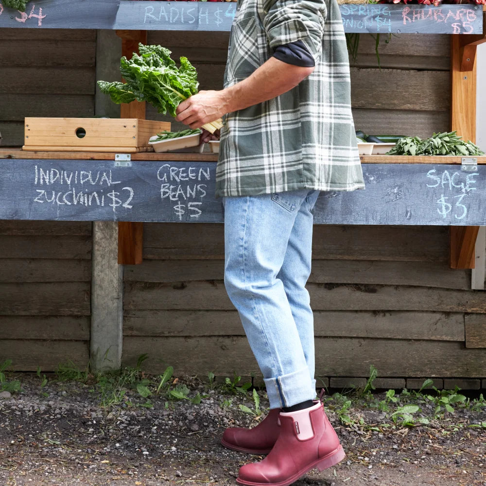 Bobbi Rain Boot // Beetroot & Light Pink