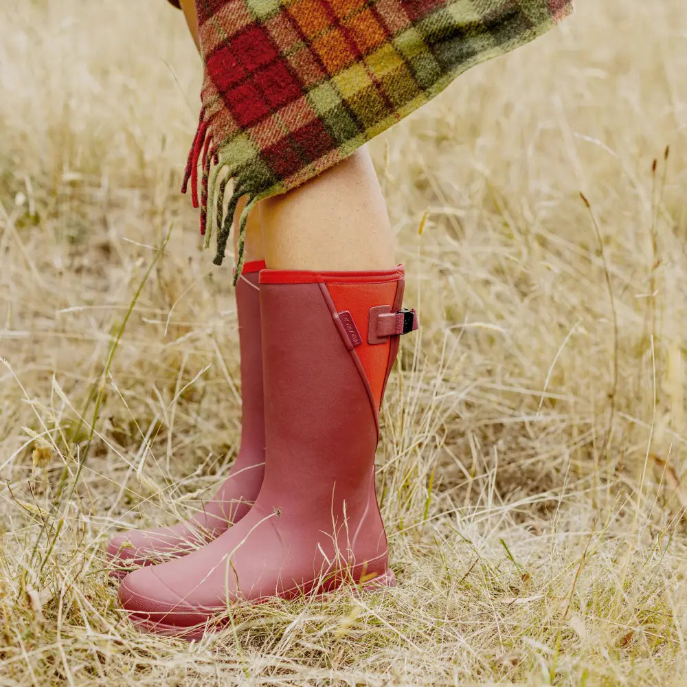 Darcy Mid Calf Rainboot // Beetroot & Red