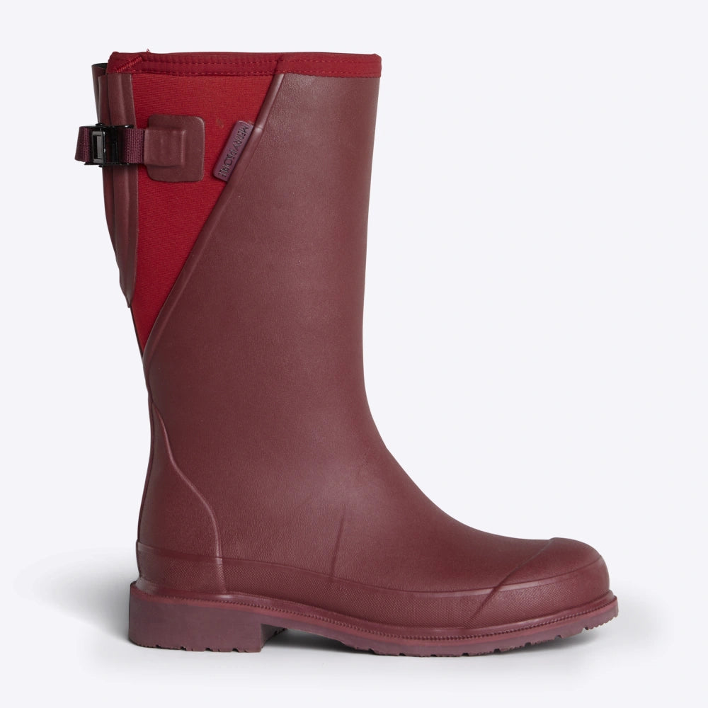 Darcy Mid Calf Rainboot // Beetroot & Red