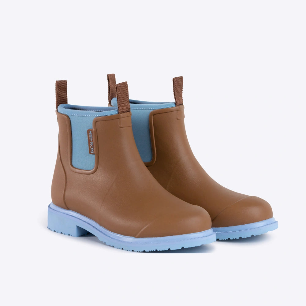 Bobbi Rain Boot // Chestnut & Ice Blue
