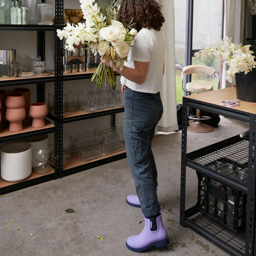 Bobbi Rain Boot // Lavender & Navy