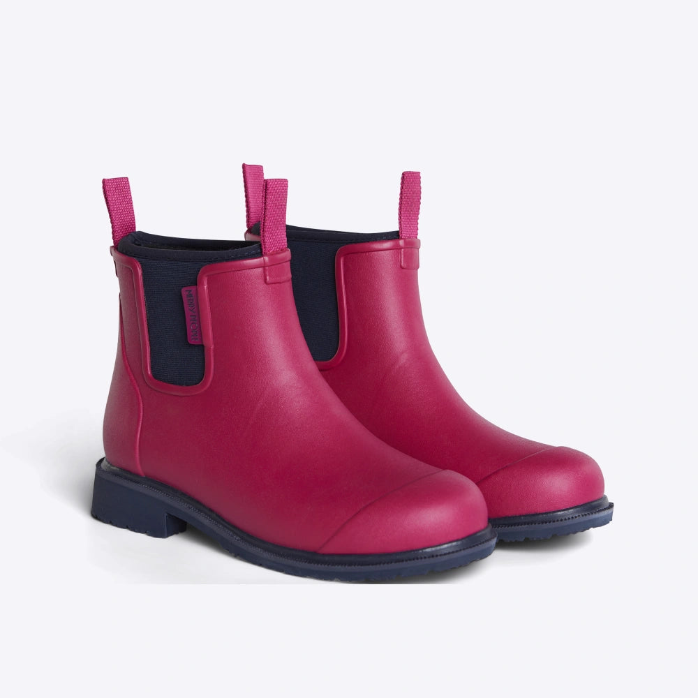 Red chelsea shop rain boots
