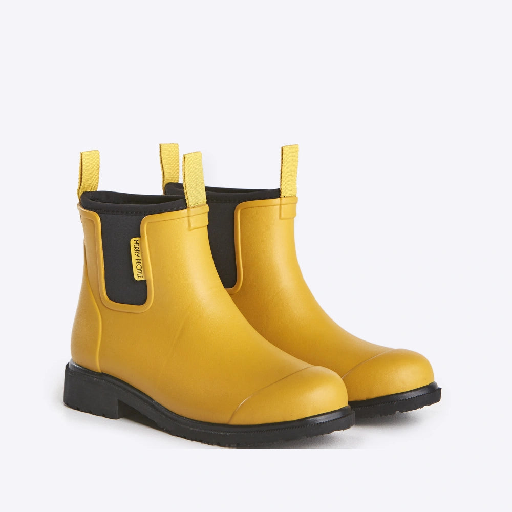 Bobbi Rain Boot Mustard Yellow Black