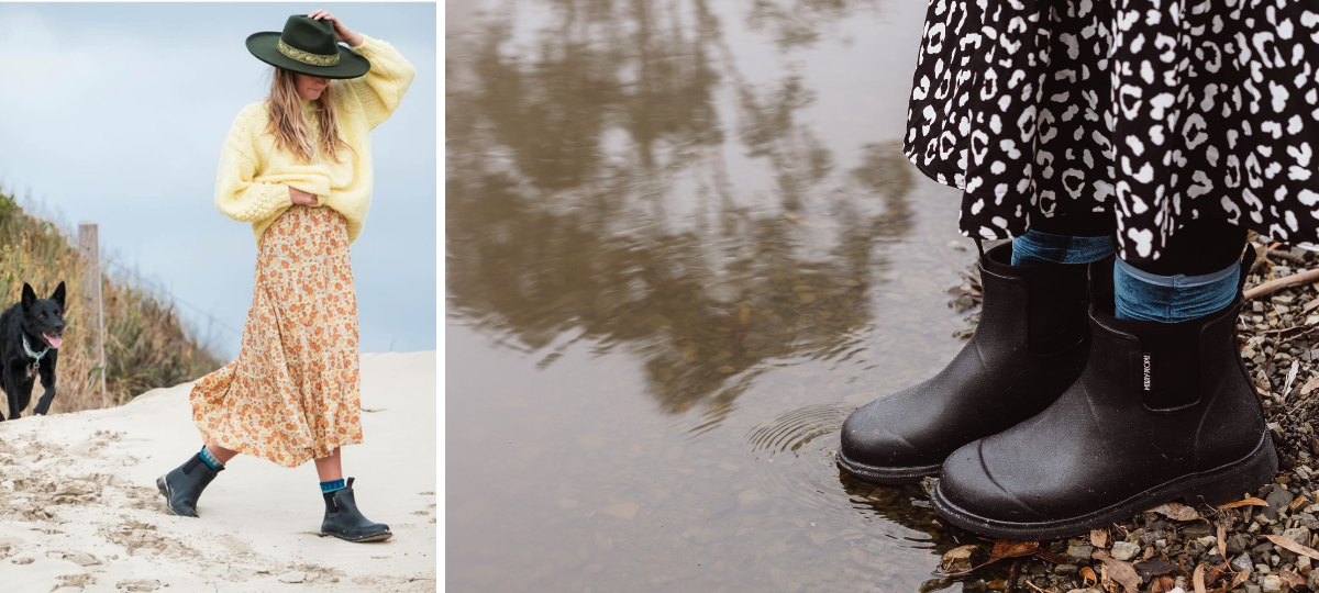 10 Ways to Style your Rain Boots with Skirts and Dresses over Fall & Winter! - Merry People US