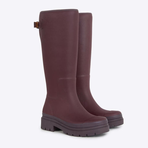 Fergie Tall Rain Boot // Dark Cherry