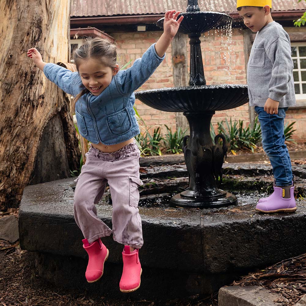 Bobbi Kids Rain Boot // Fuchsia Pink