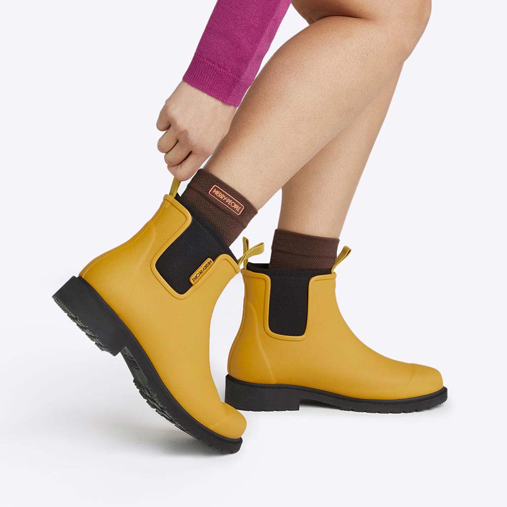 Bobbi Rain Boot // Mustard Yellow & Black