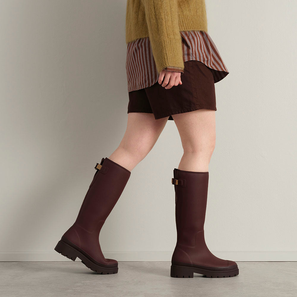Fergie Tall Rain Boot // Dark Cherry