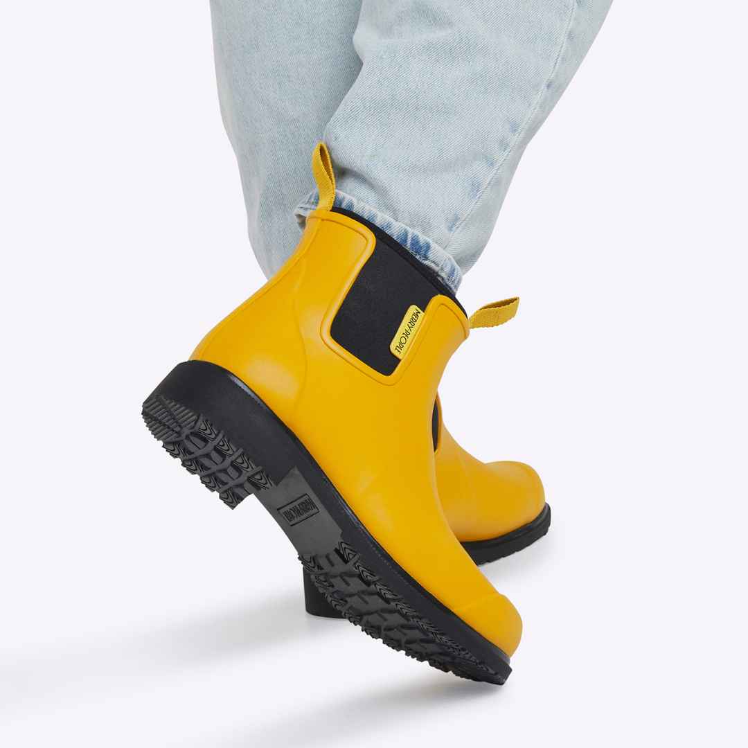 Bobbi Rain Boot // Mustard Yellow & Black