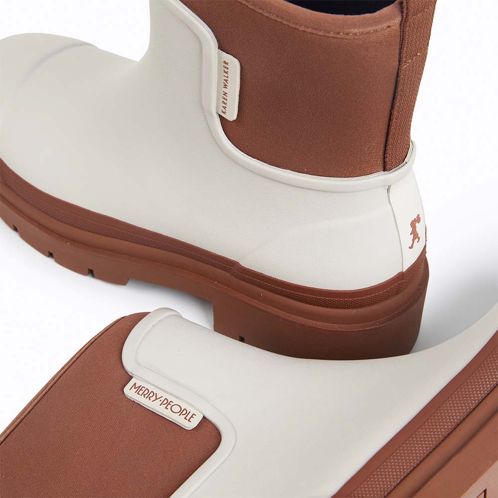 Merry People X Karen Walker Tully Boot // Ecru & Chestnut [Retired]