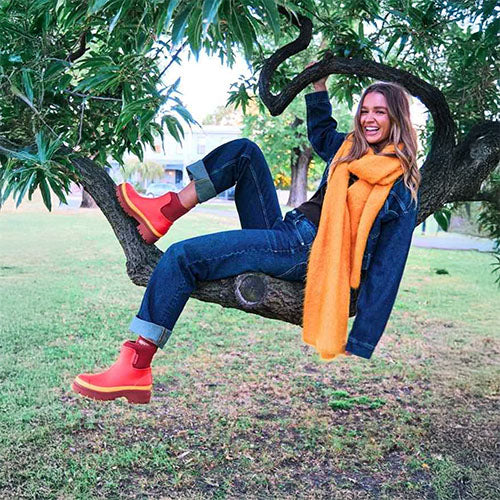 Tully Boot // Grapefruit Red