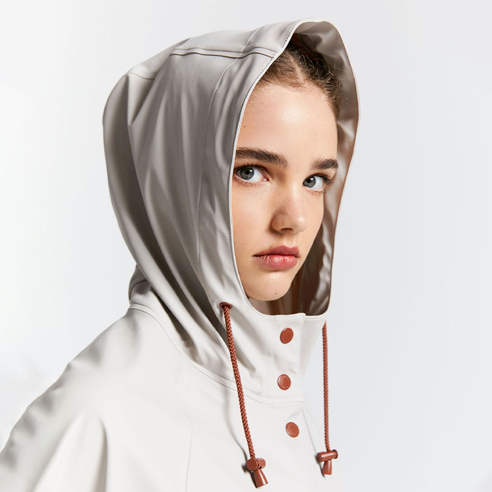 Merry People X Karen Walker Rain Jacket // Ecru & Chestnut [Retired]