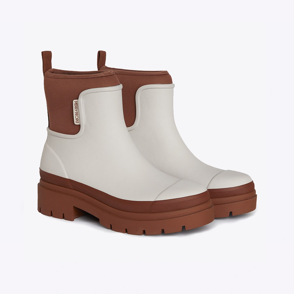 Merry People X Karen Walker Tully Boot // Ecru & Chestnut [Retired]