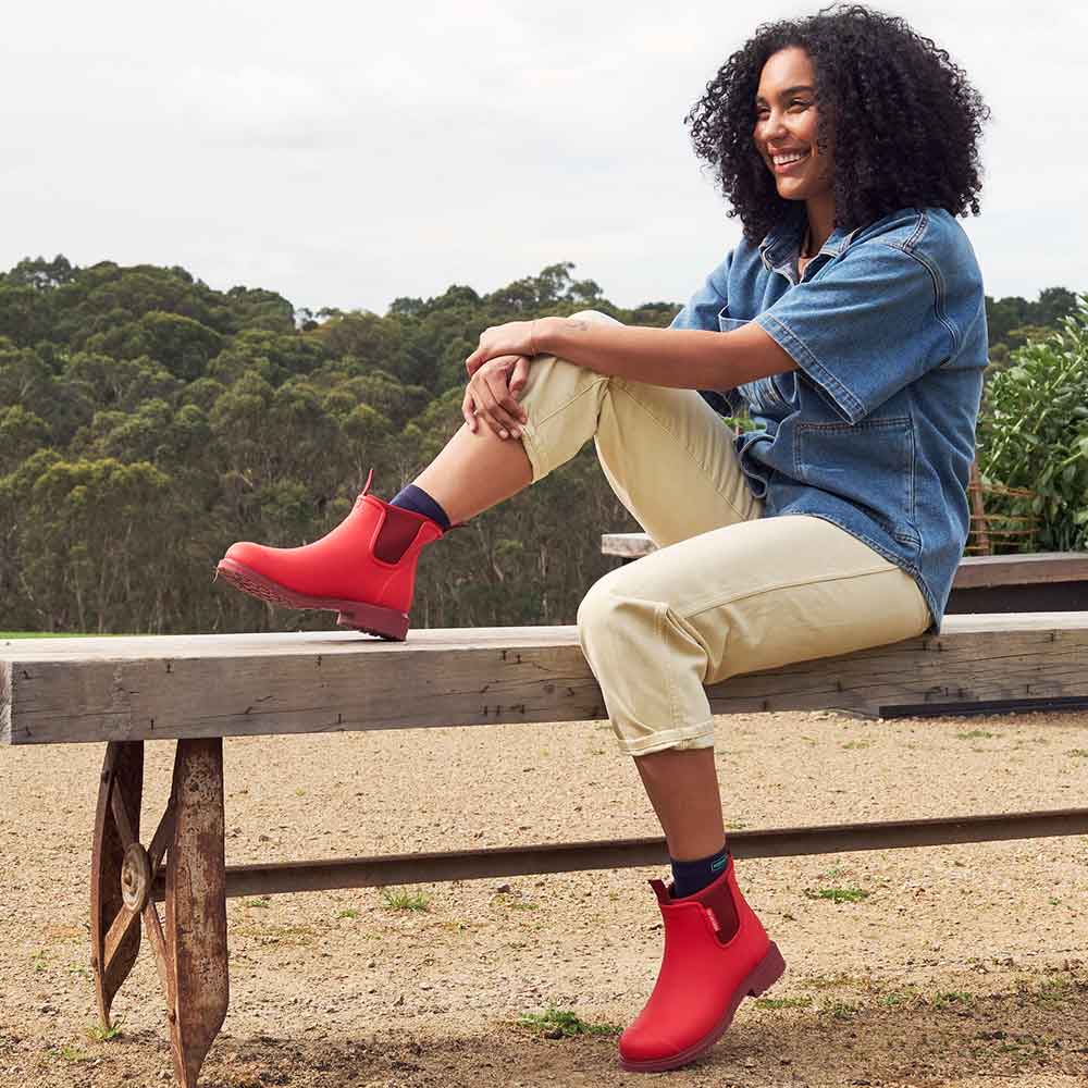 Bobbi Rain Boot // Poppy Red