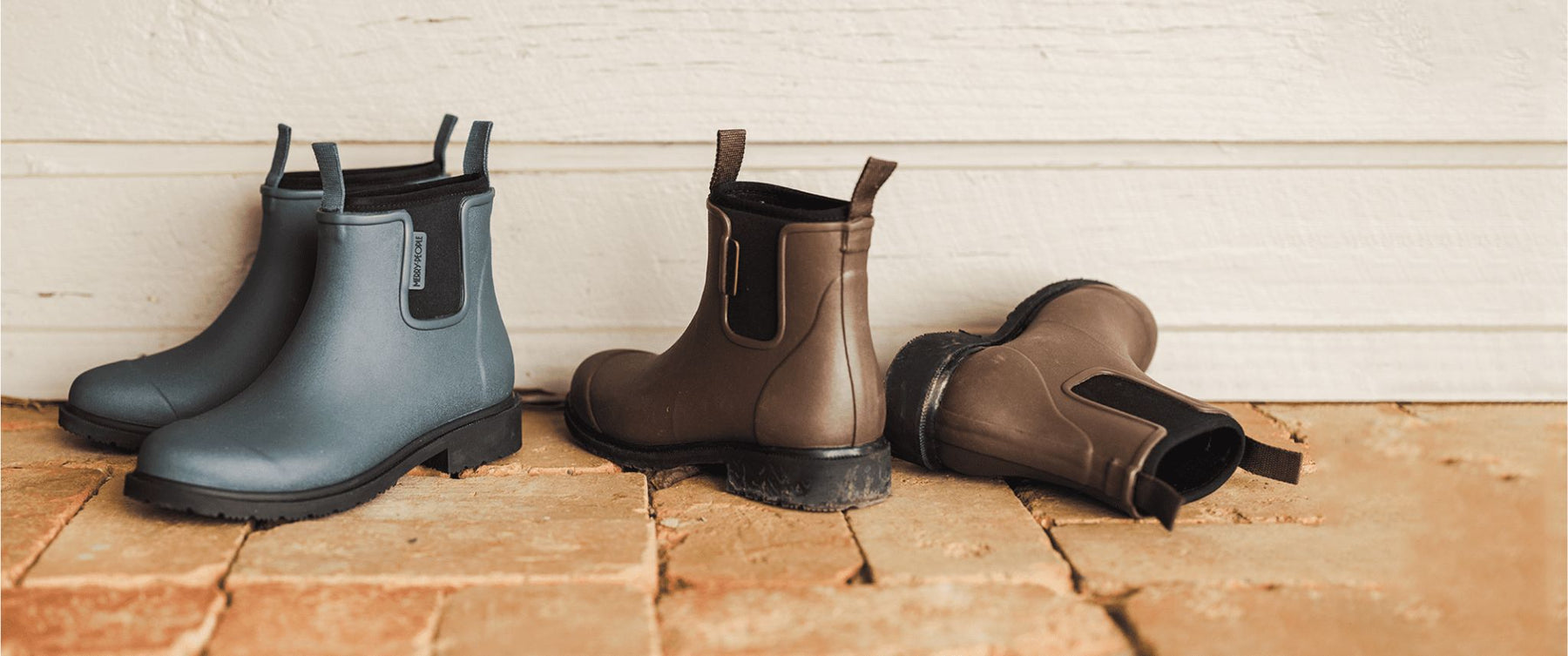 Merry People Rain boots ∙ Chelsea Boots・Ankle Boots・Natural Rubber