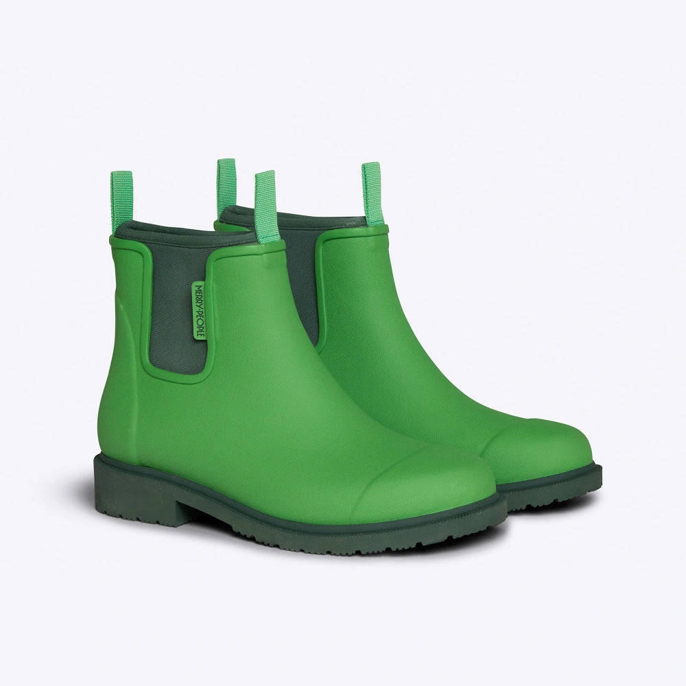 Green top rain boots